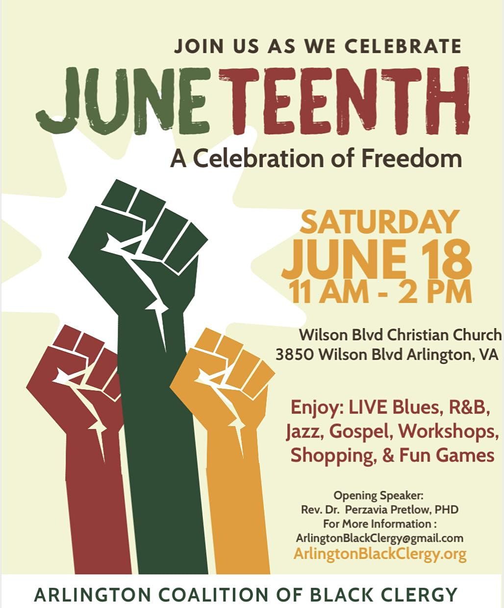 Juneteenth: A Celebration of Freedom, Wilson Boulevard Christian Church, Arlington, 18 June 2022