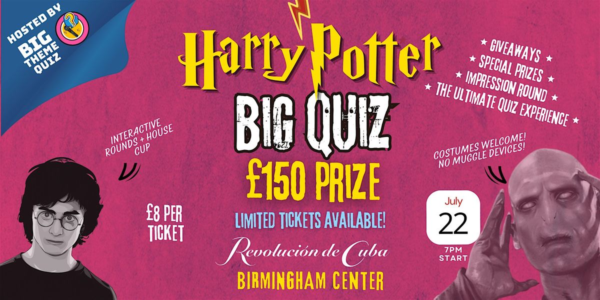 Big Harry Potter Quiz @ Revoluci\u00f3n Club da Cuba Birmingham