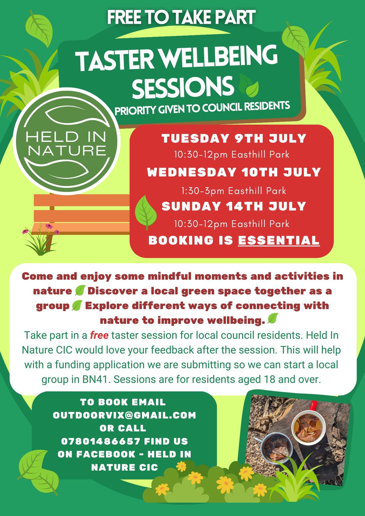 *FREE* outdoor wellbeing group taster sessions