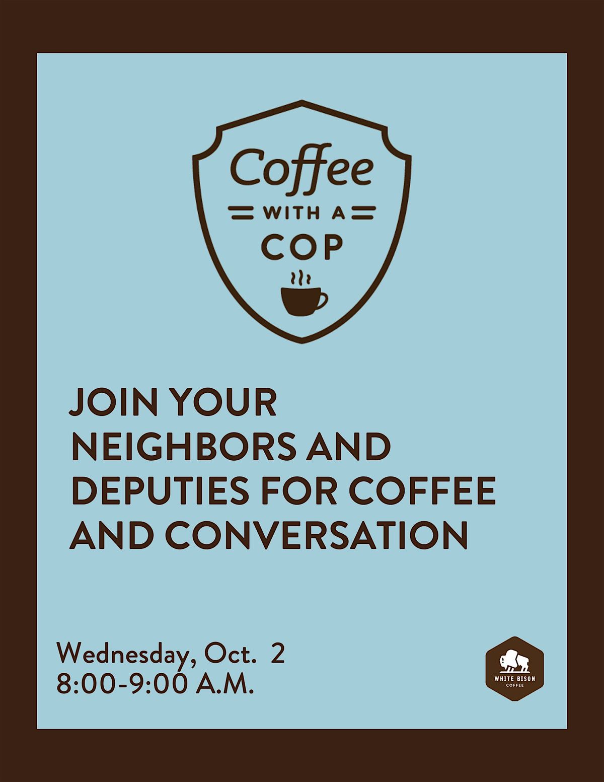 Coffee with a Cop at White Bison