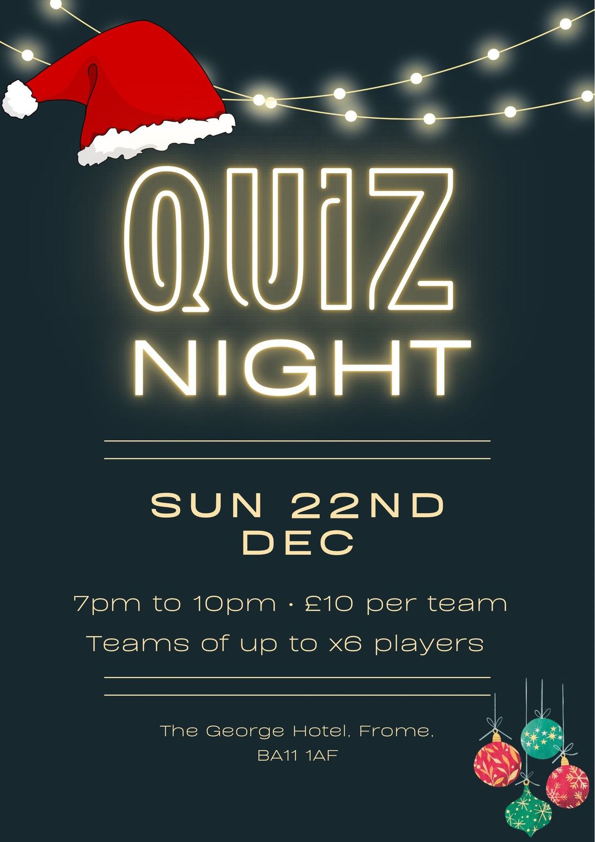 CHRISTMAS QUIZ NIGHT - 