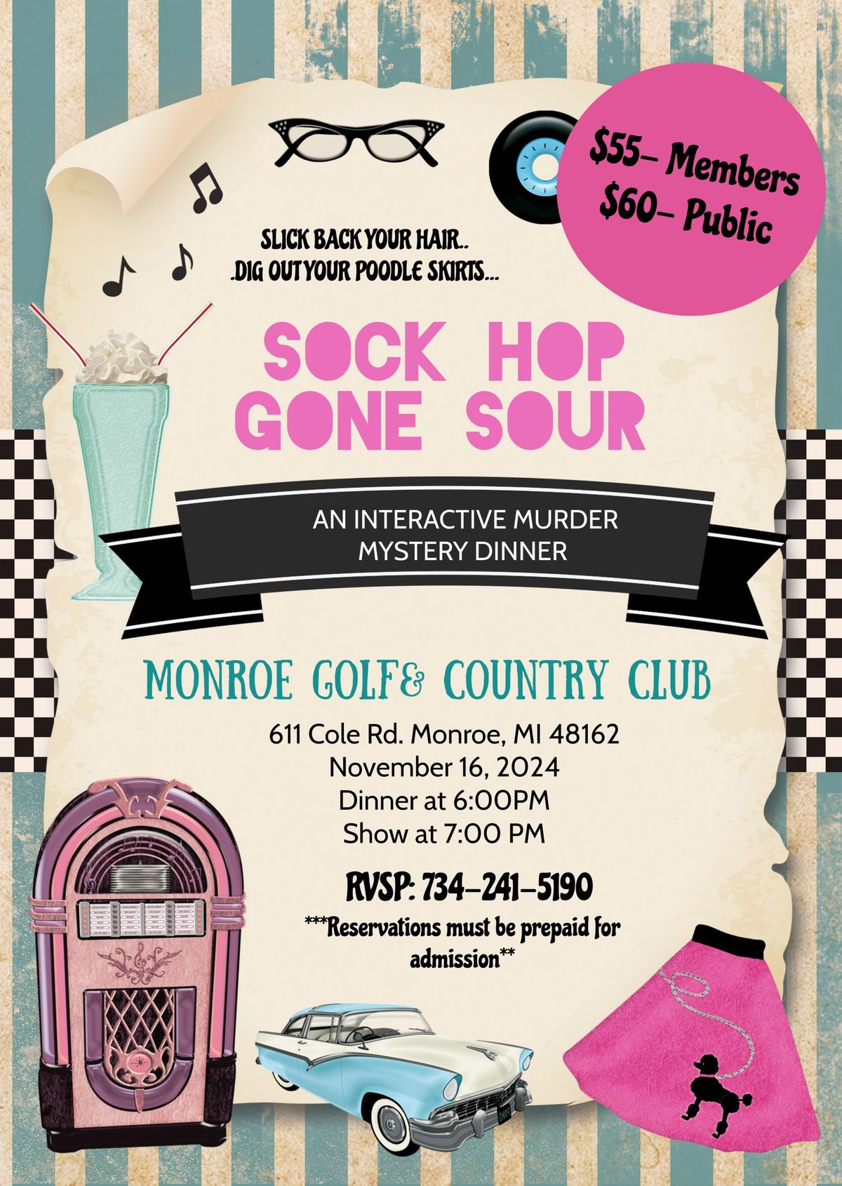 Sock Hop MURDERY MYSTERY DINNER!