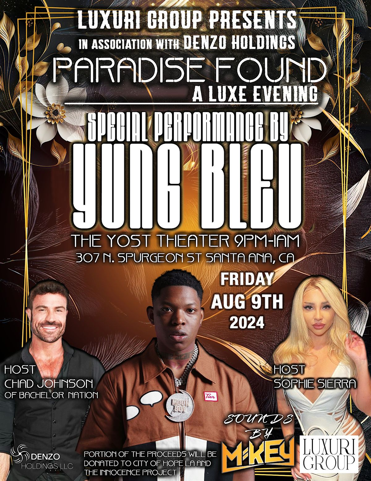 YUNG BLEU at "Paradise Found", Hosted by Chad Johnson x Sophie Sierra