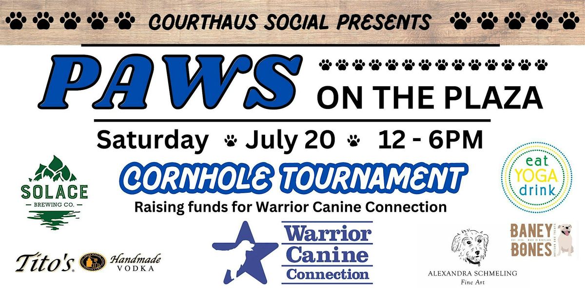 Paws on the Plaza Cornhole Tournament Fundraiser
