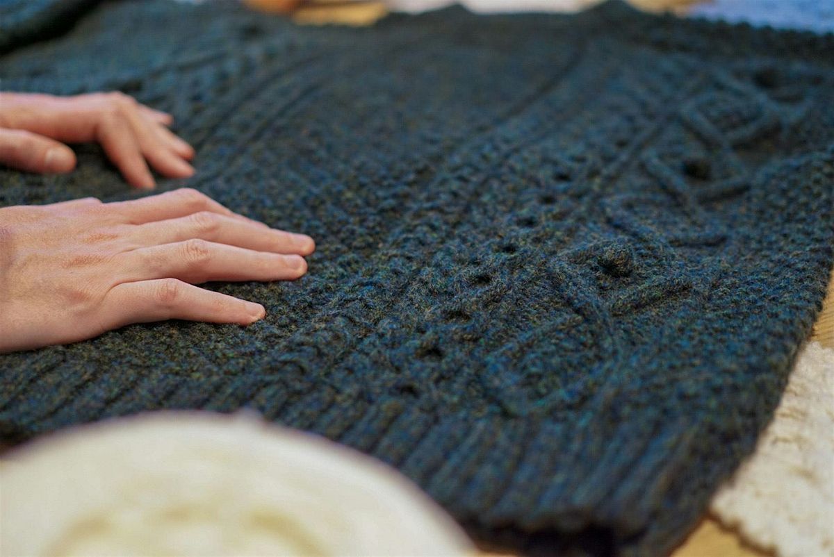 Aran Knitting Workshop - Knit an Irish Aran Scarf with Irish Wool