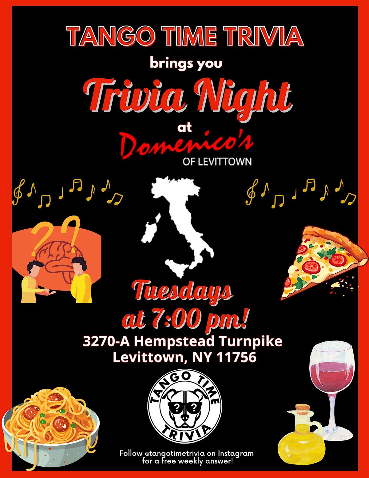 FREE Tuesday Trivia Show! At Domenico's in Levittown!