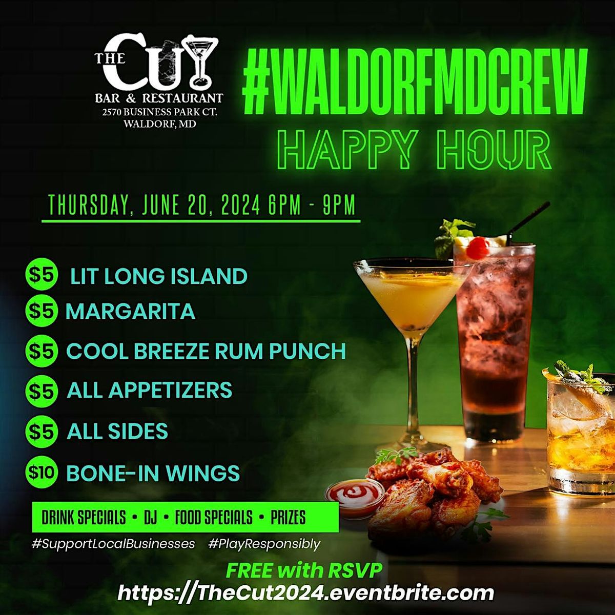 Let's Cut Up at The Cut   #WaldorfMDCrew Happy Hour