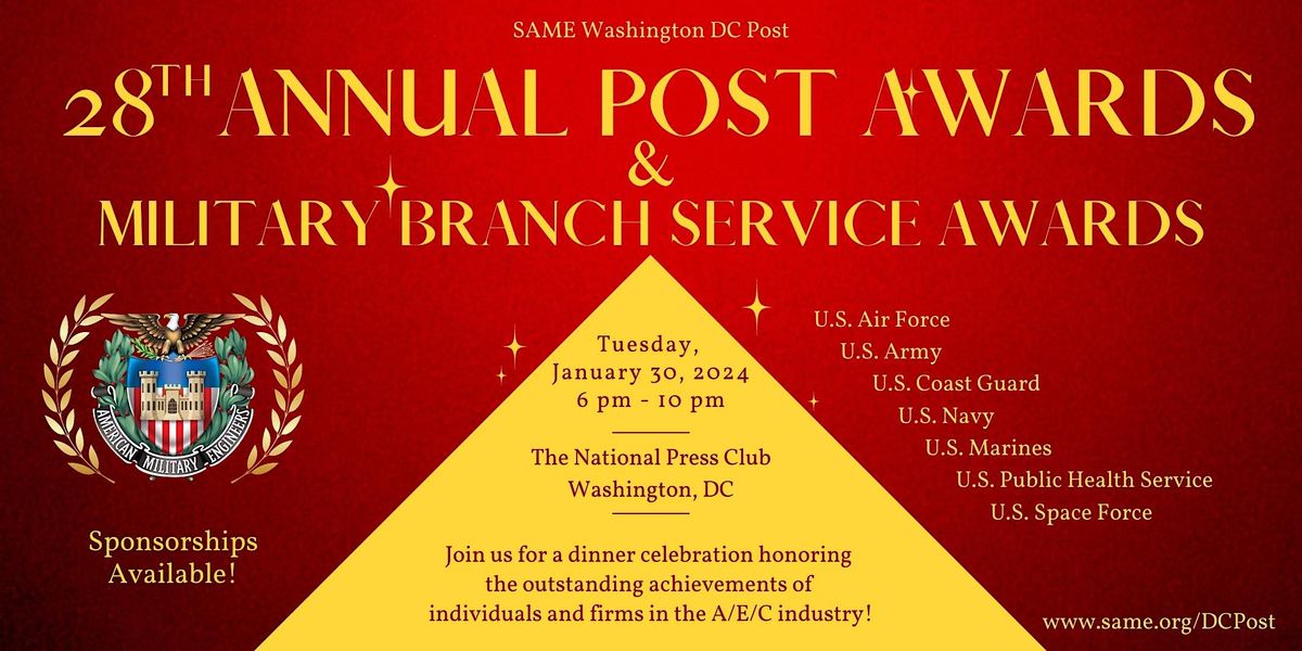 SAME DC - Jan 30 - 28th Annual Awards Program at the National Press Club