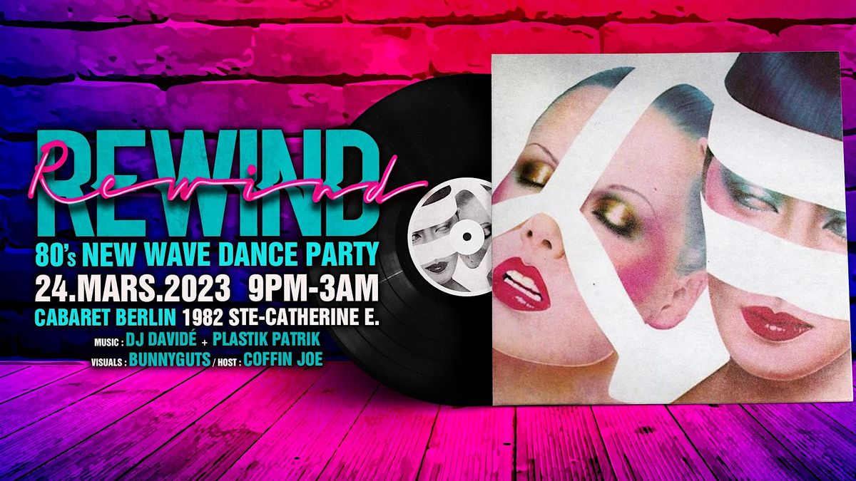 REWIND << 80's New Wave Dance Party << March Edition