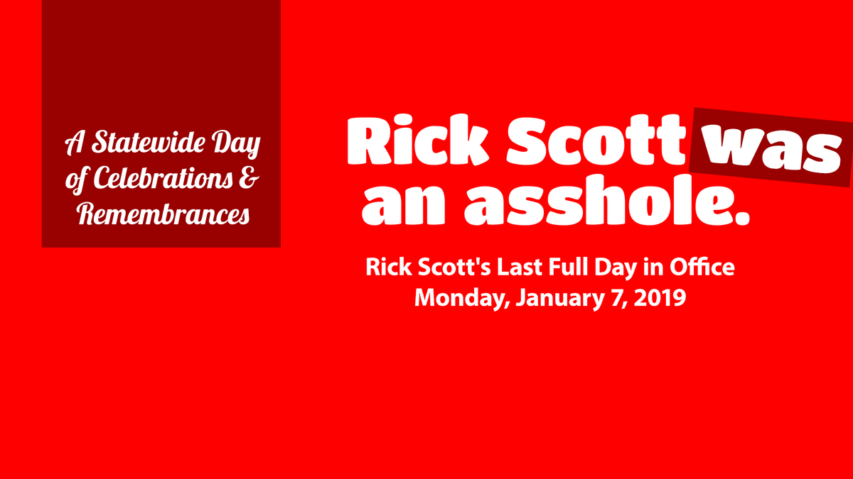 Rick Scott's Last Full Day in Office