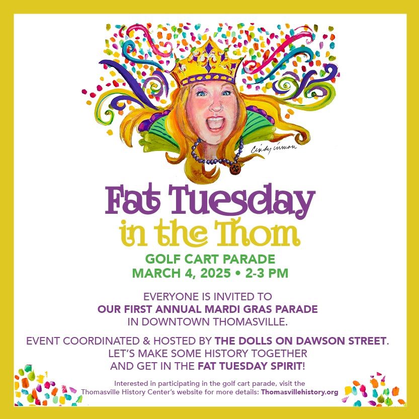 Fat Tuesday in the Thom Golf Cart Parade