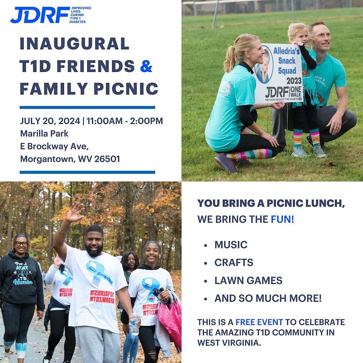 Inaugural West Virginia T1D Friends & Family Picnic