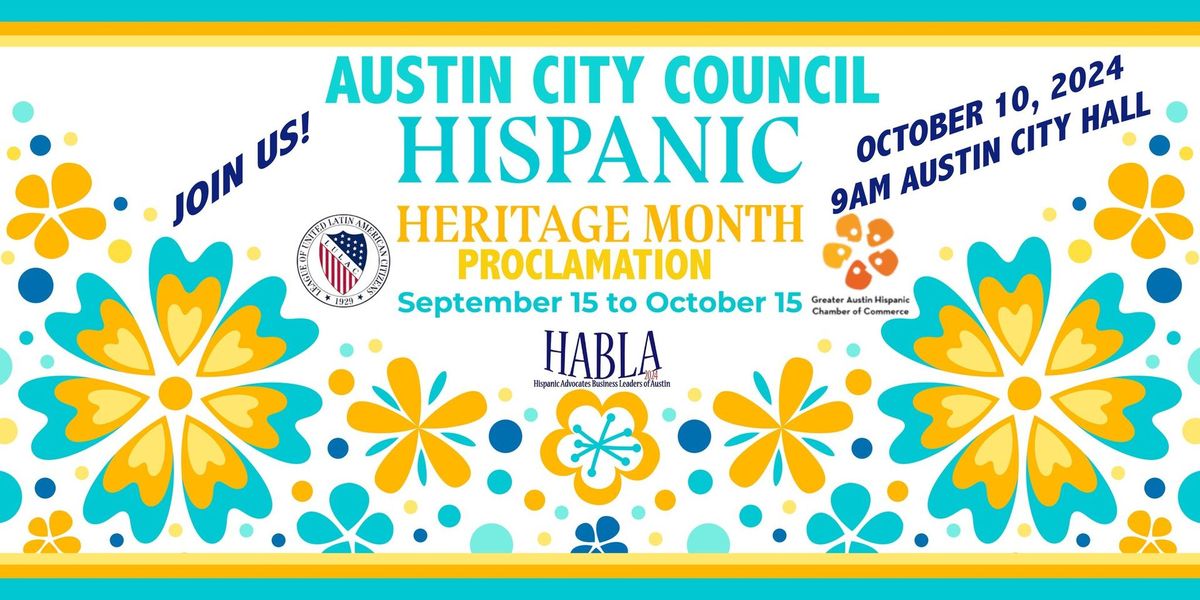 Austin City Council Hispanic Heritage Month Proclamation 