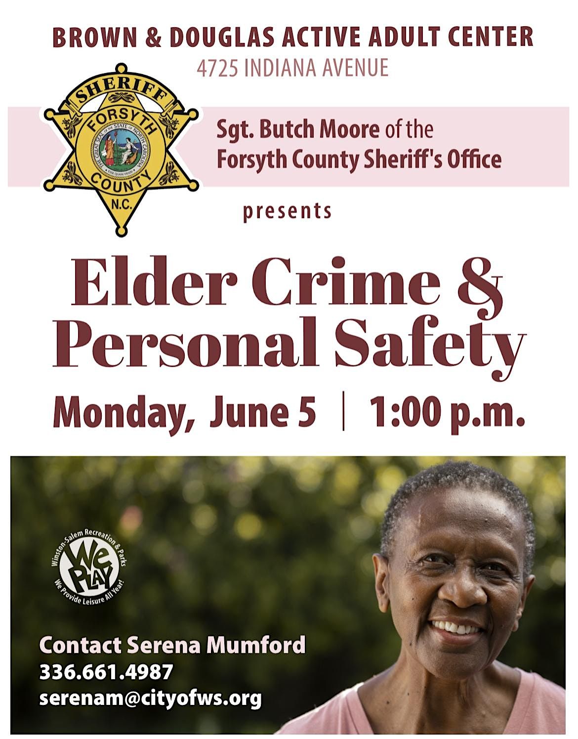 Elder Crime and Personal Safety