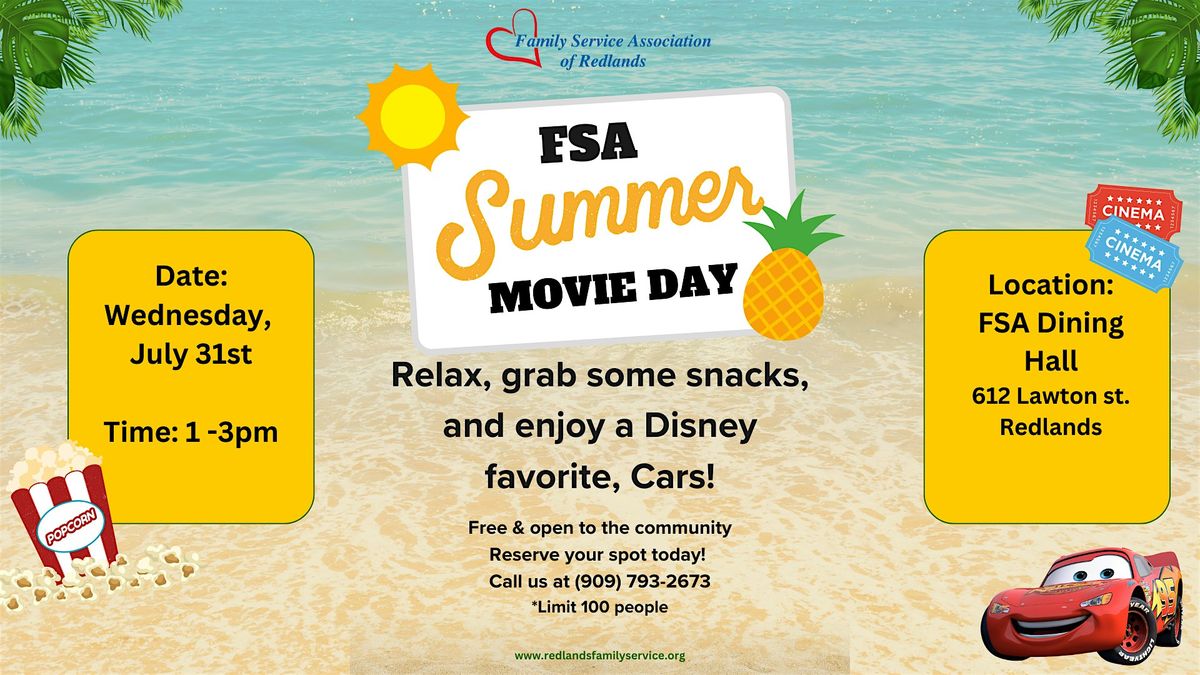 Community Summer Movie - Disney & Pixar's Cars