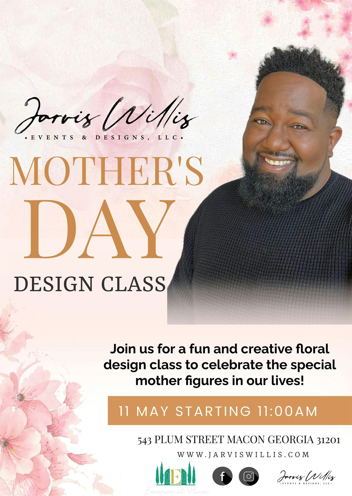 Mother's Day Floral Design Class with The Wedding Guy