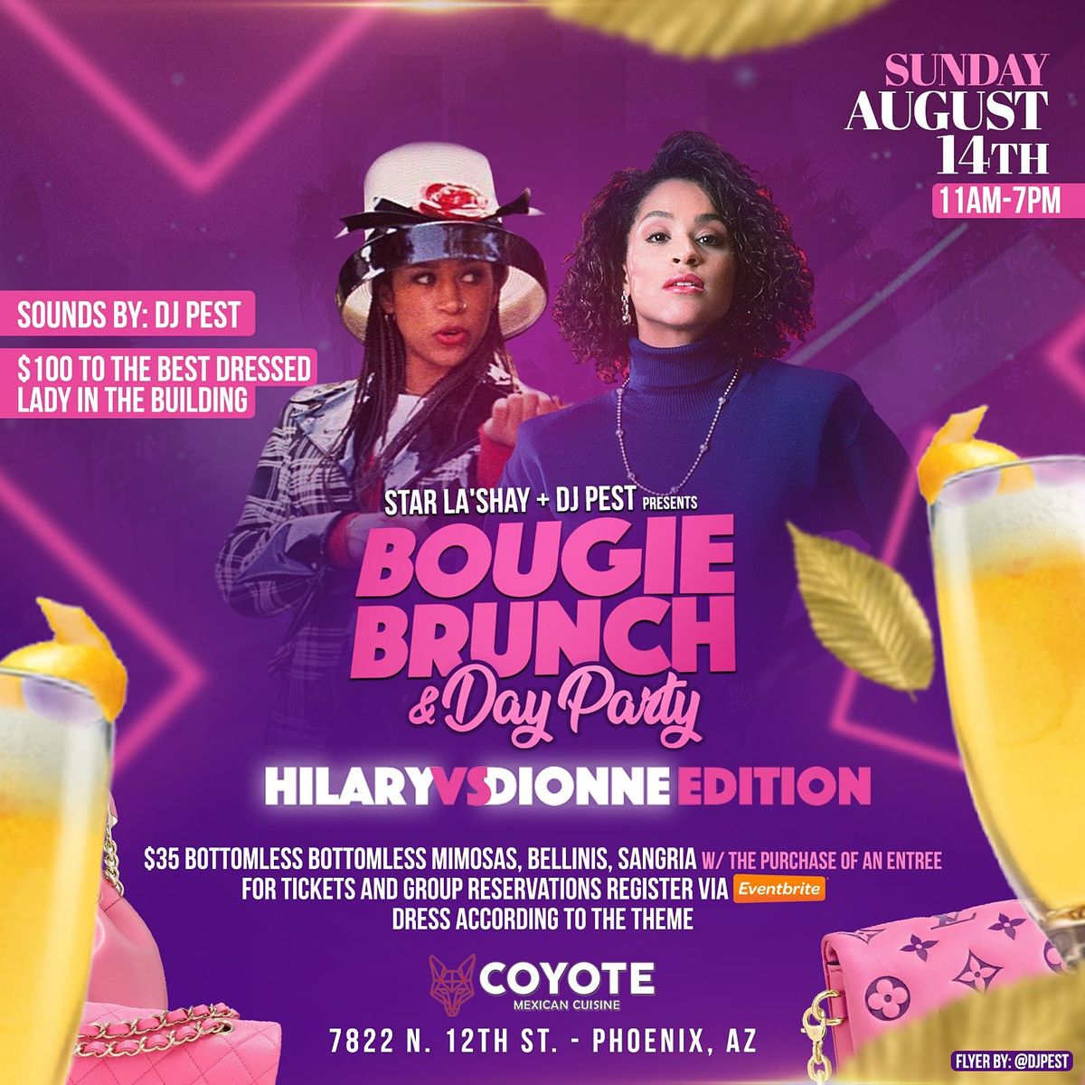 Bougie Brunch & Day Party : Hilary vs Dionne Edition