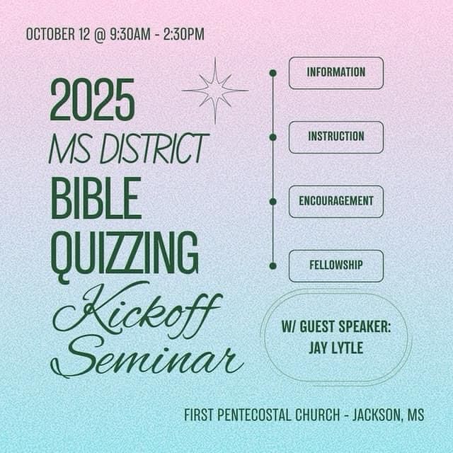 2025 MS DISTRICT BIBLE QUIZZING Kickoff Seminar