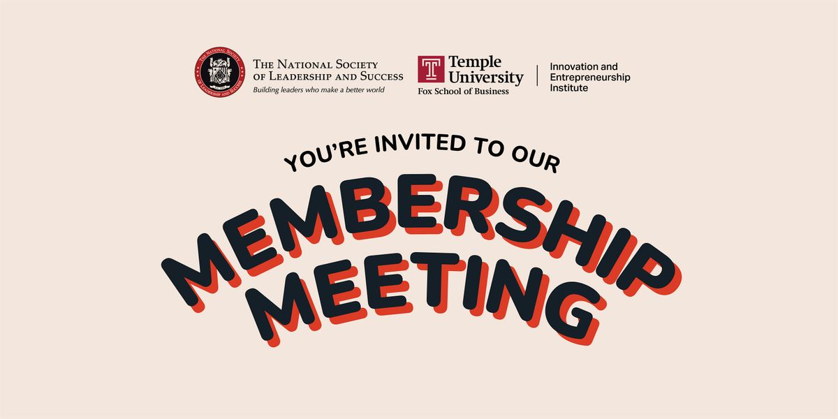 NSLS Membership Meeting (Temple Students ONLY)