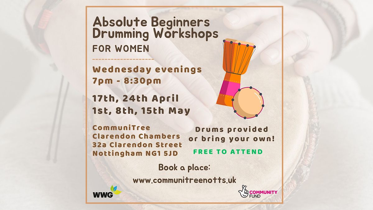 Absolute Beginners Drumming Workshops (FOR WOMEN)