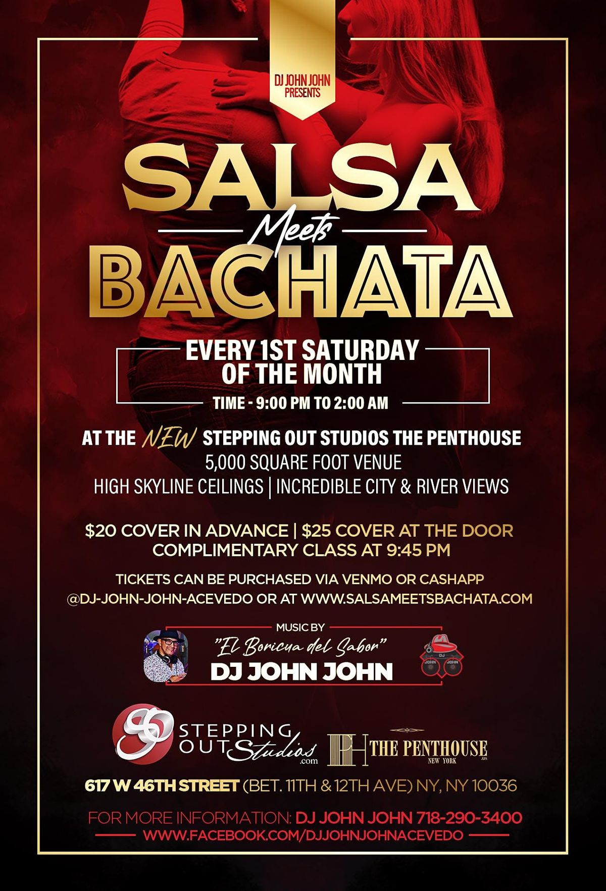 SALSA MEETS BACHATA at The Penthouse every 1st Saturday of the Month