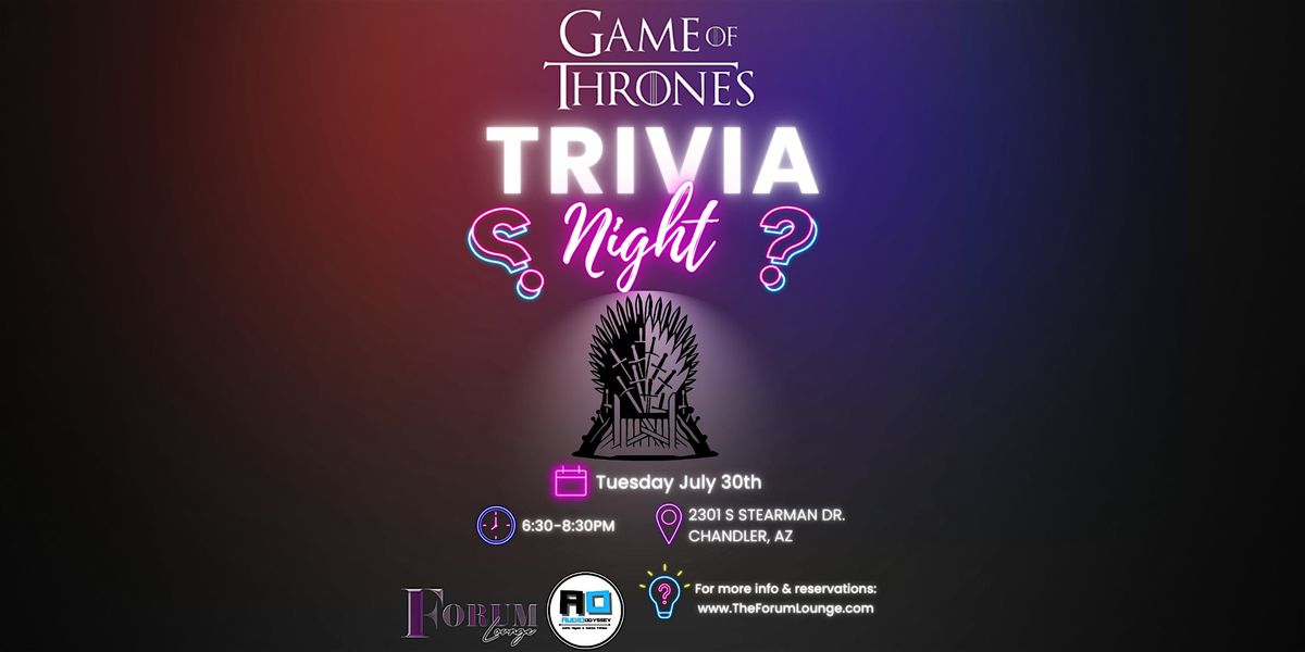 Game of Thrones Trivia Night