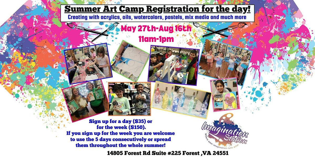 Summer Art Camp for the Day at Imagination Station
