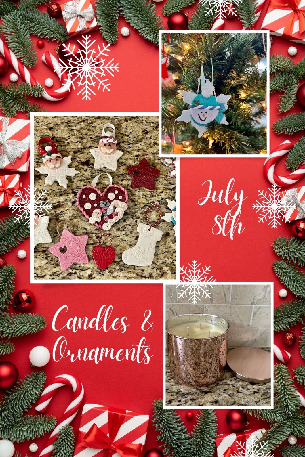 Clay Ornaments & Candles 
