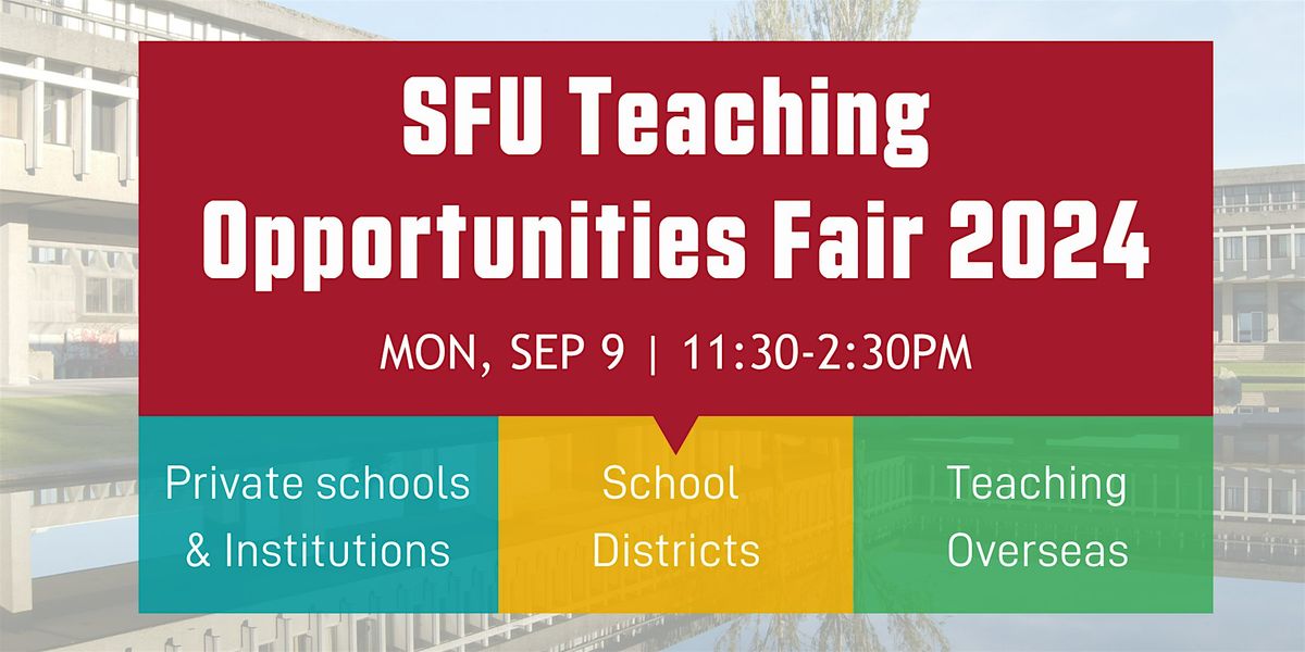 SFU Teaching Opportunities Fair 2024