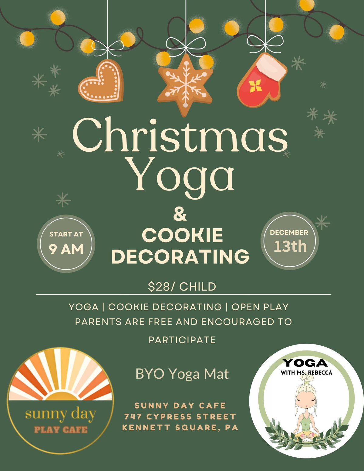 Christmas Yoga and Cookie Decorating 