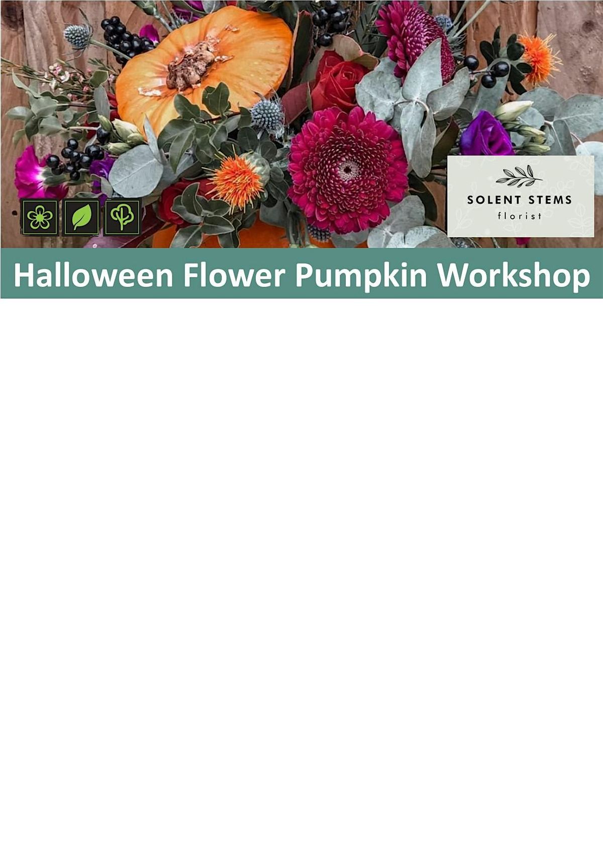 Halloween Flower Pumpkin Workshop