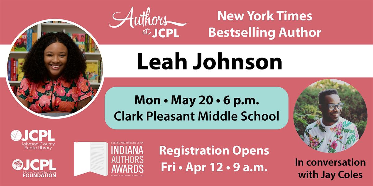 Authors at JCPL presents Leah Johnson