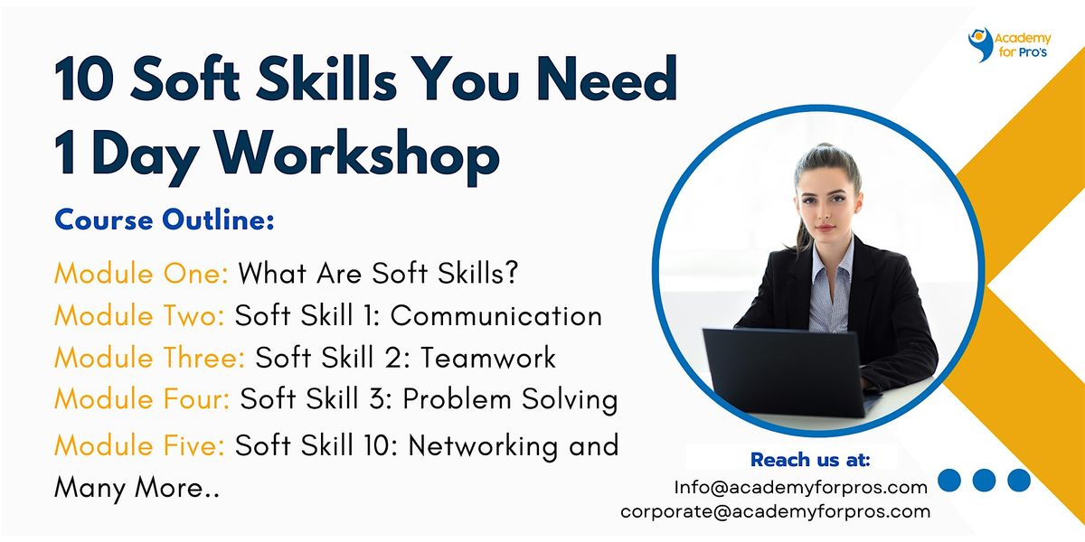 10 Soft Skills You Need 1 Day Workshop in Elgin, IL