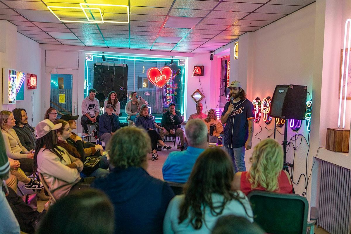 Ohio and Michigan's Funniest Comedians in a Neon Art Gallery