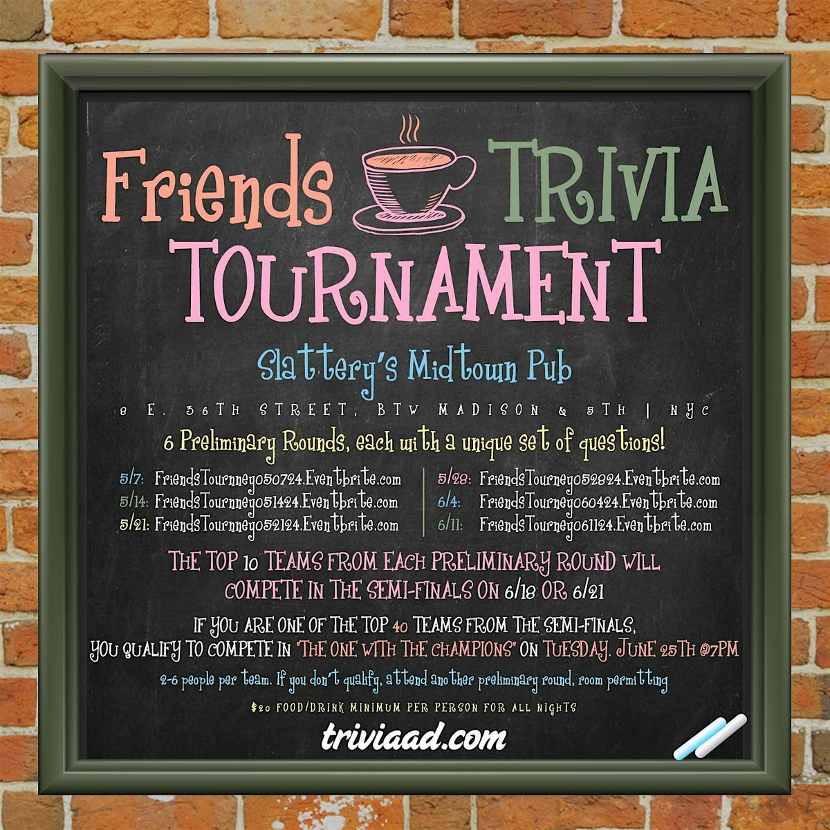 Friends Trivia Tournament - Preliminary Round 6