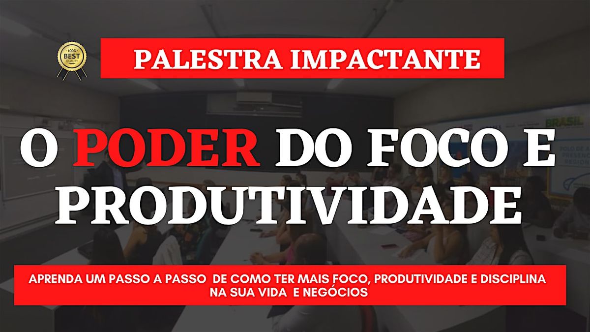 O PODER DO FOCO - MAIS  DE 4 MIL PESSOAS J\u00c1 ASSISTIRAM ESSE AUL\u00c3O