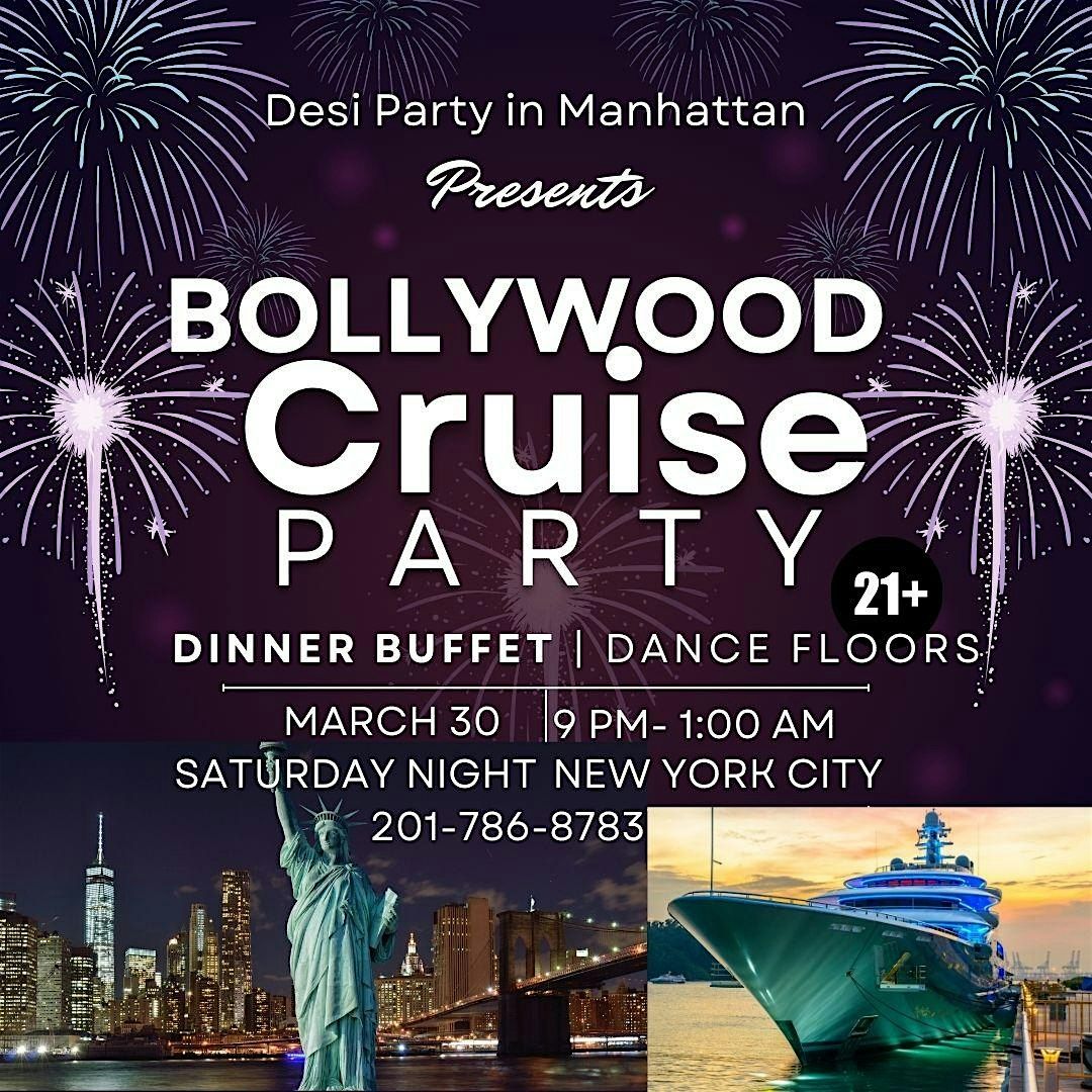 Holi Night Cruise Party with indian Dinner Buffet in New York City