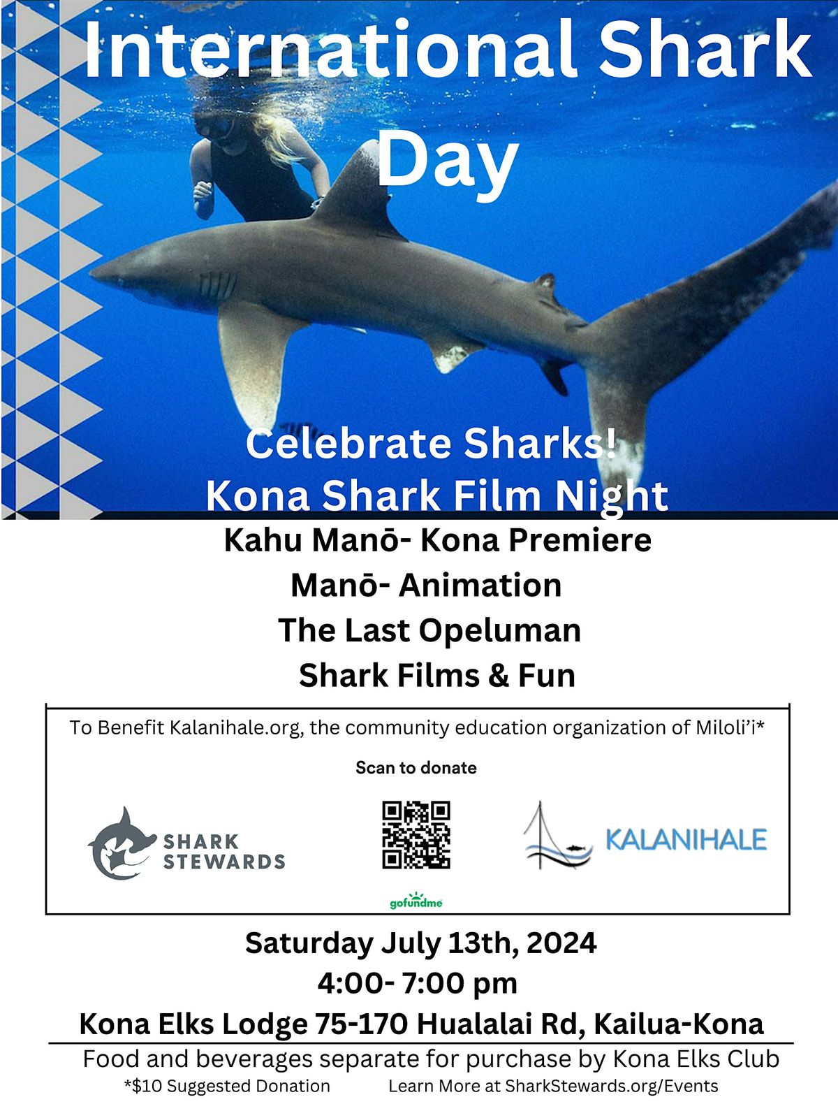 Shark Awareness Film Day, Kona