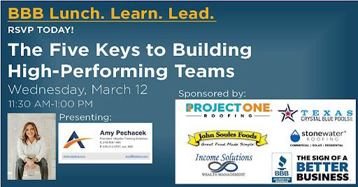 BBB Lunch.Learn.Lead. The Five Keys to Building High-Performing Teams