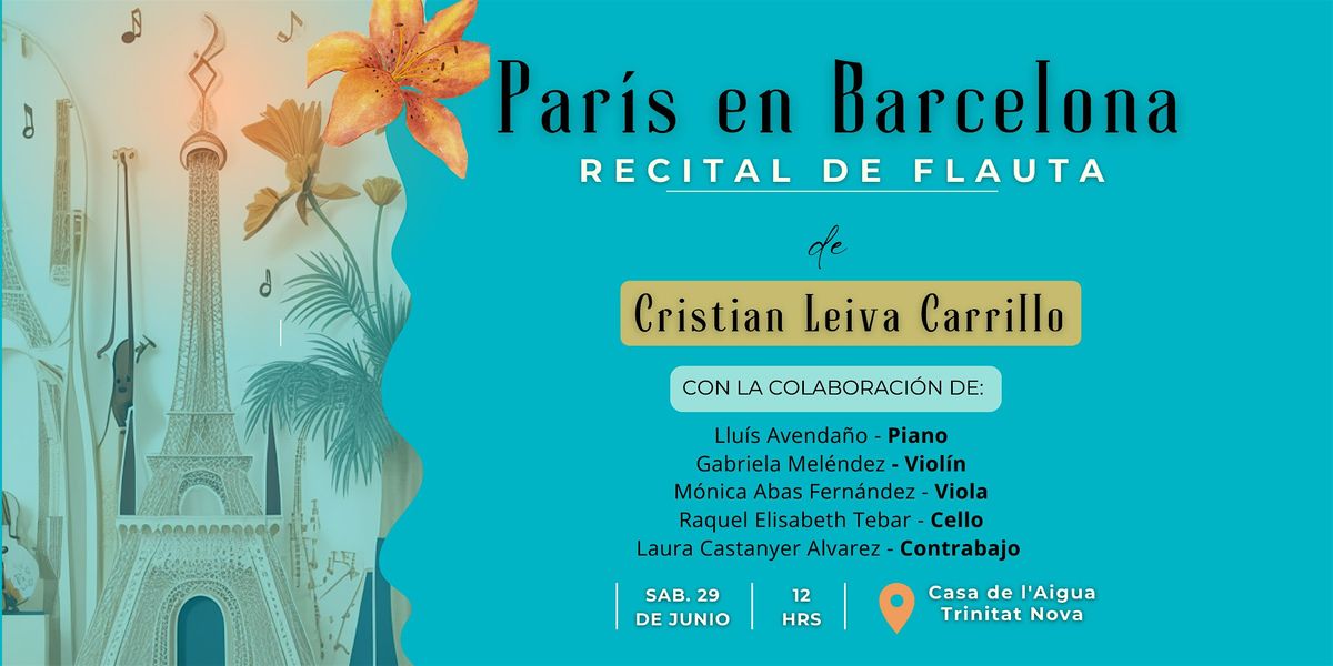 Recital de flauta: Par\u00eds en Barcelona