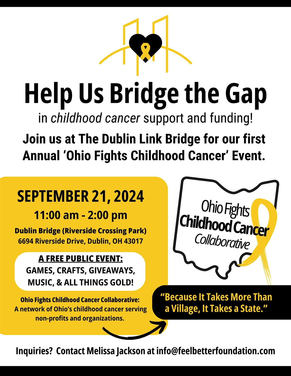 Bridge the Gap: Childhood Cancer Awareness Event 2024