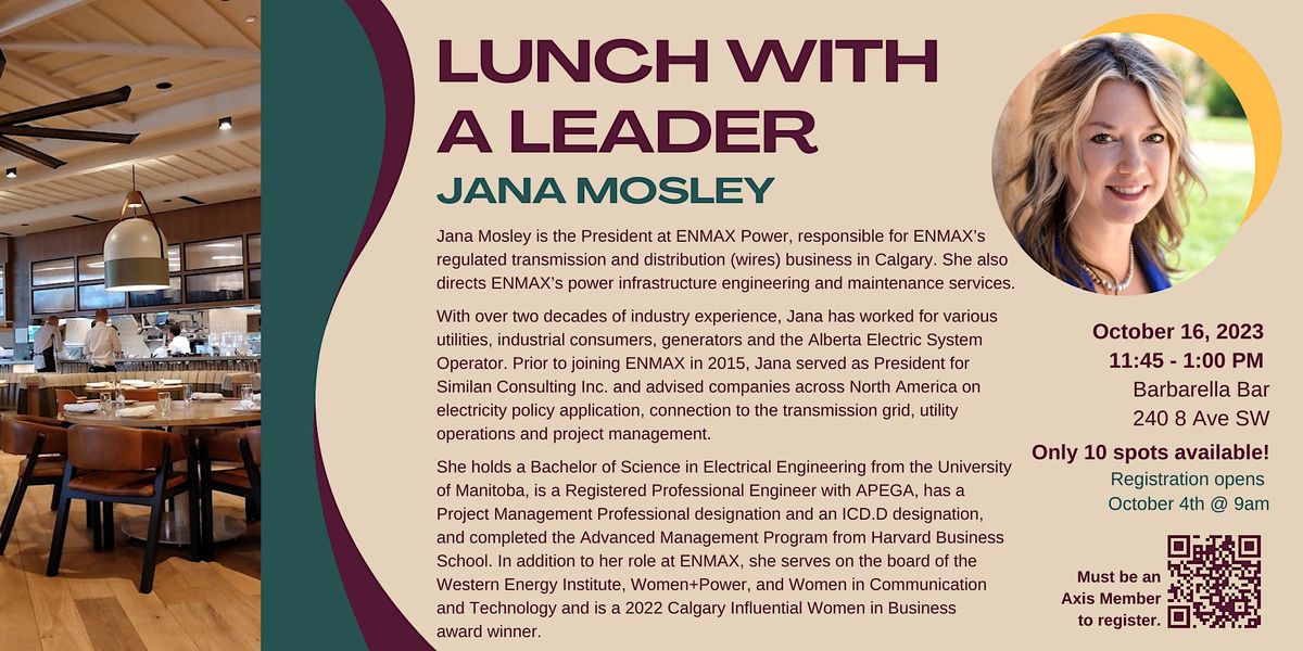 Axis Connects: Lunch with a Leader featuring Jana Mosley