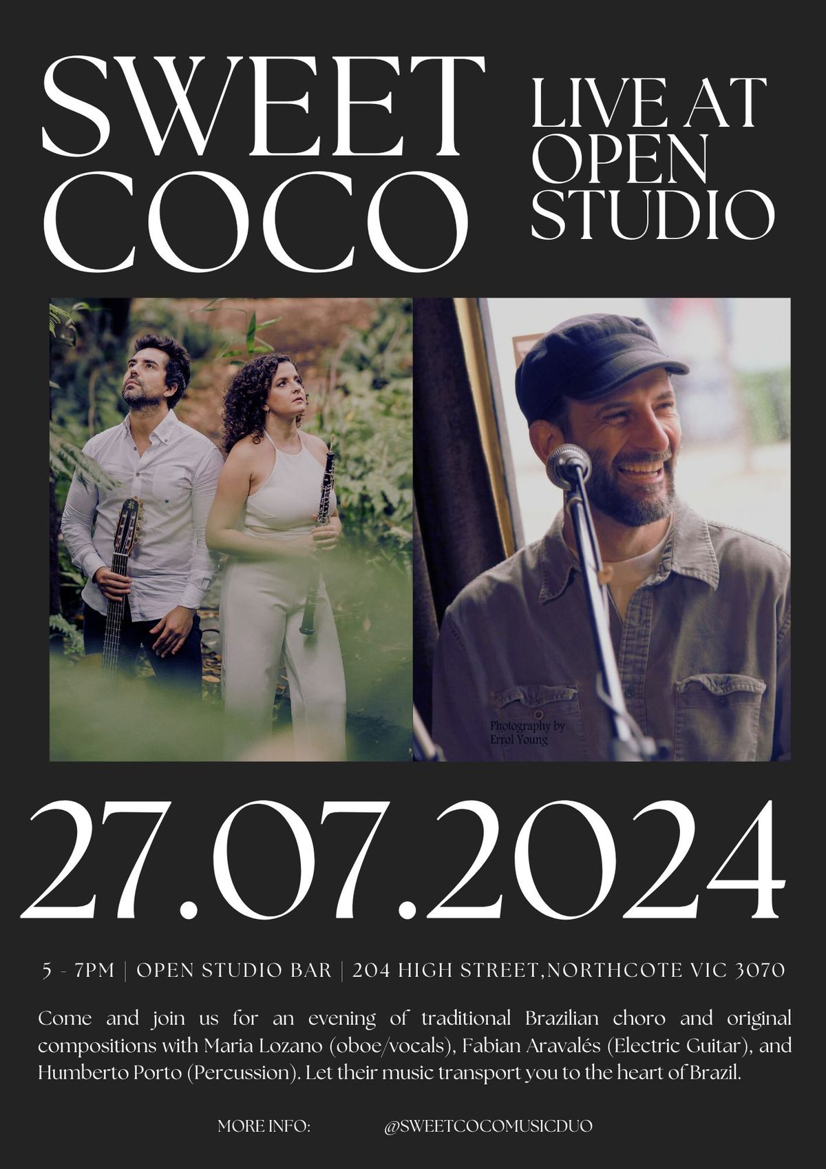 Sweet Coco - Brazilian Choro w\/ Maria Lozano, Fabian Araval\u00e9s and Humberto Porto