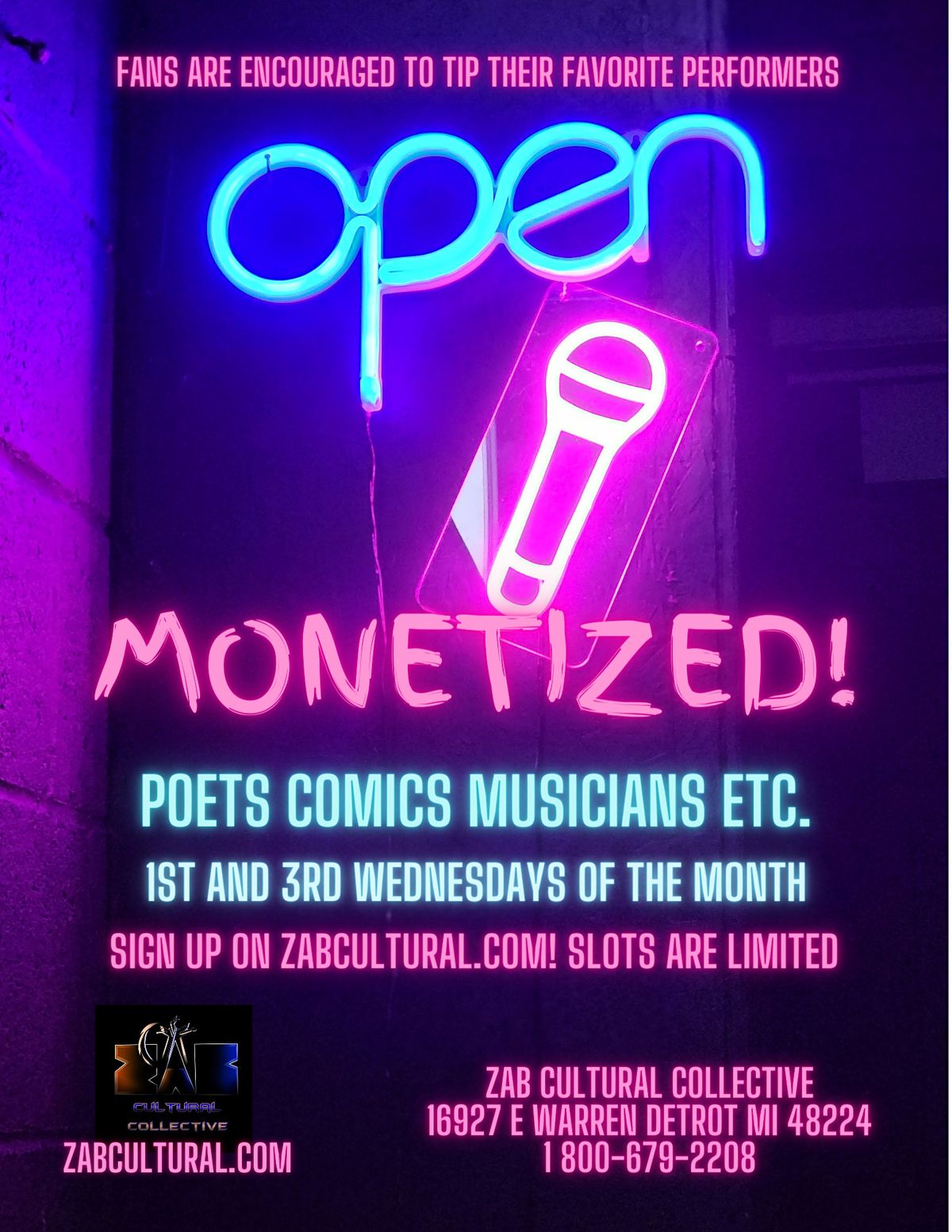 Open Mic Monetized!