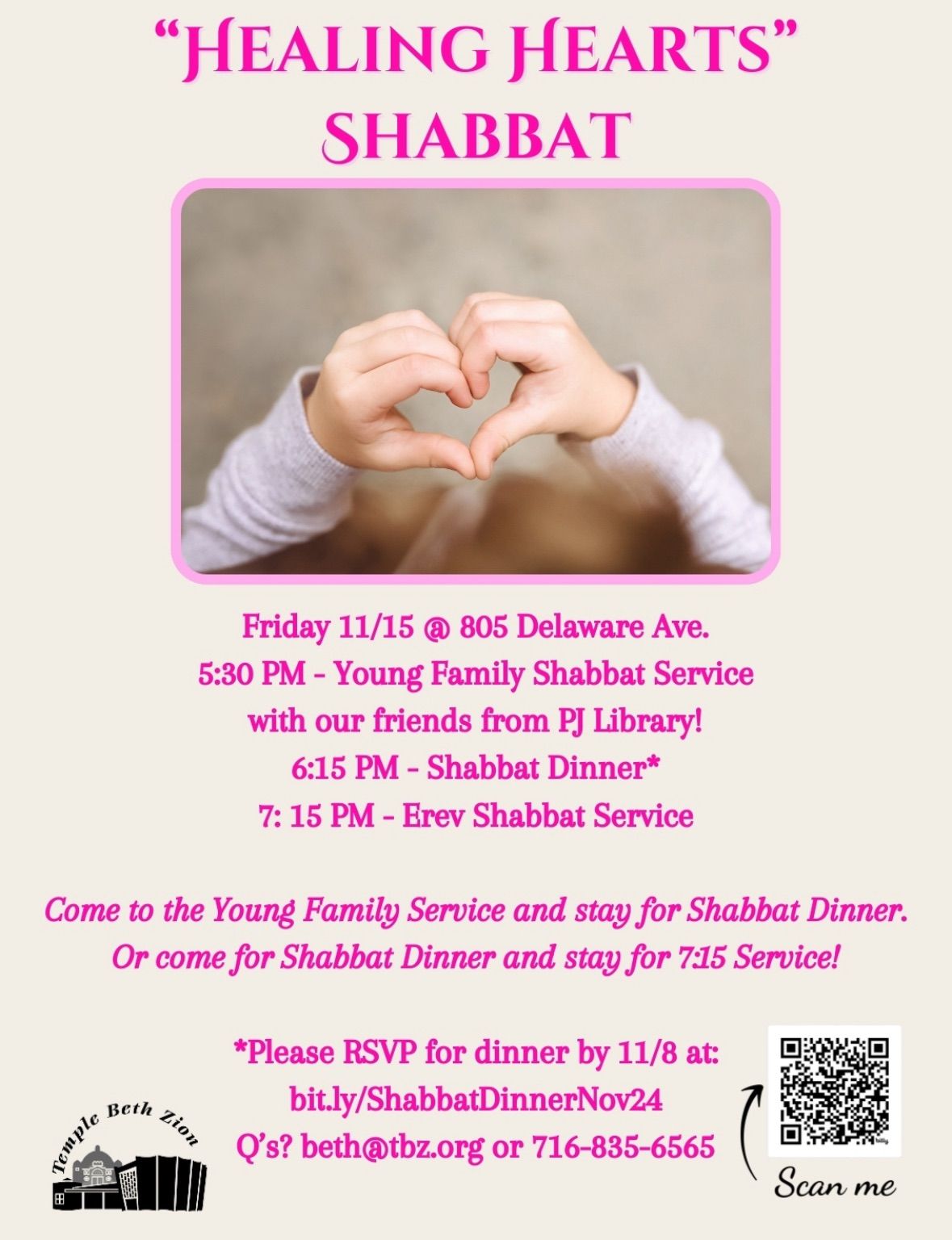 Young Family Shabbat: Healing Hearts Edition \ud83d\udc96