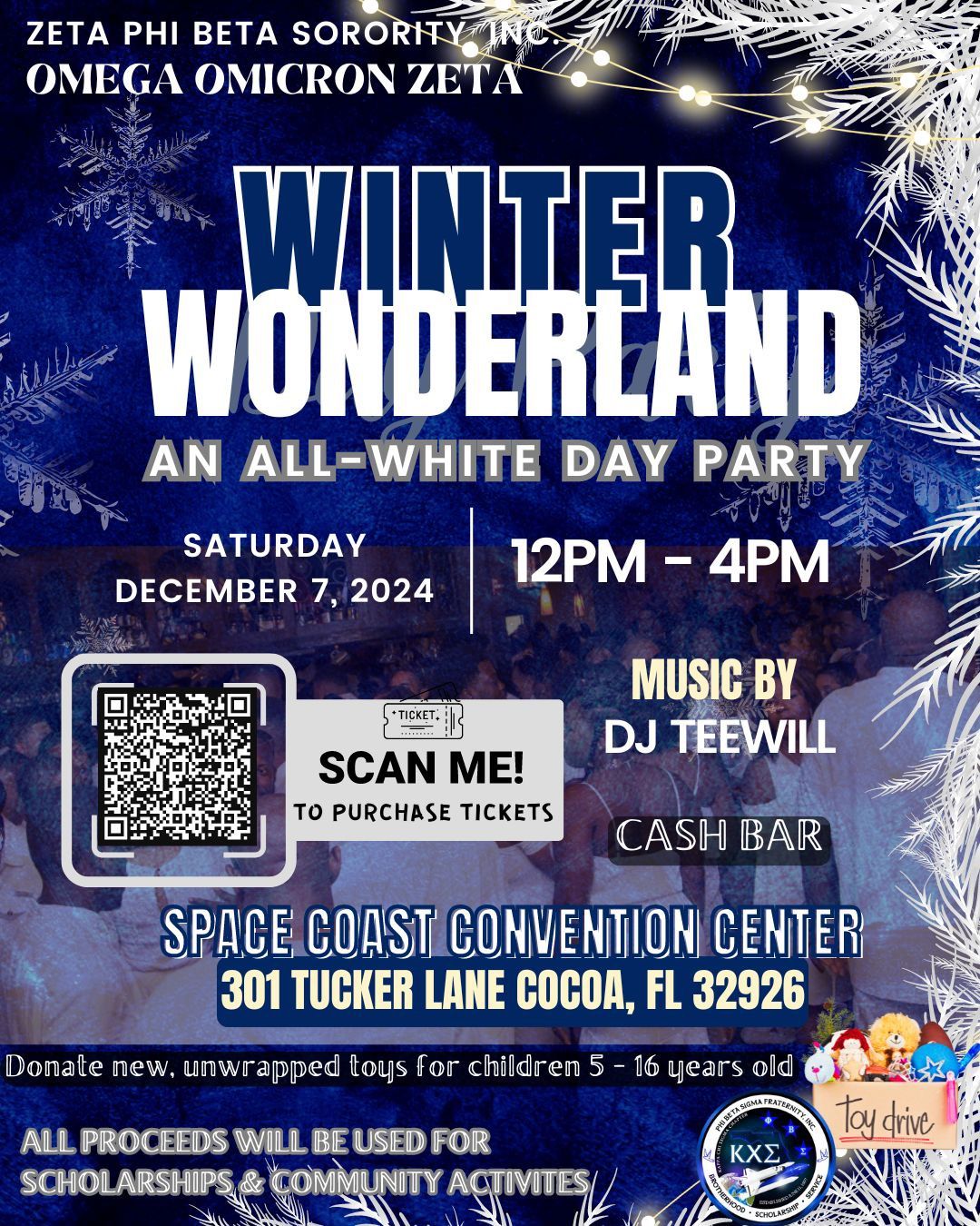 Brevard Zetas: Winter Wonderland All White Day Party