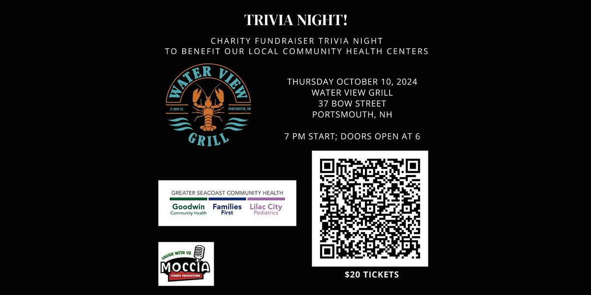 Charity Trivia Night to benefit Our Local Community Health Centers!