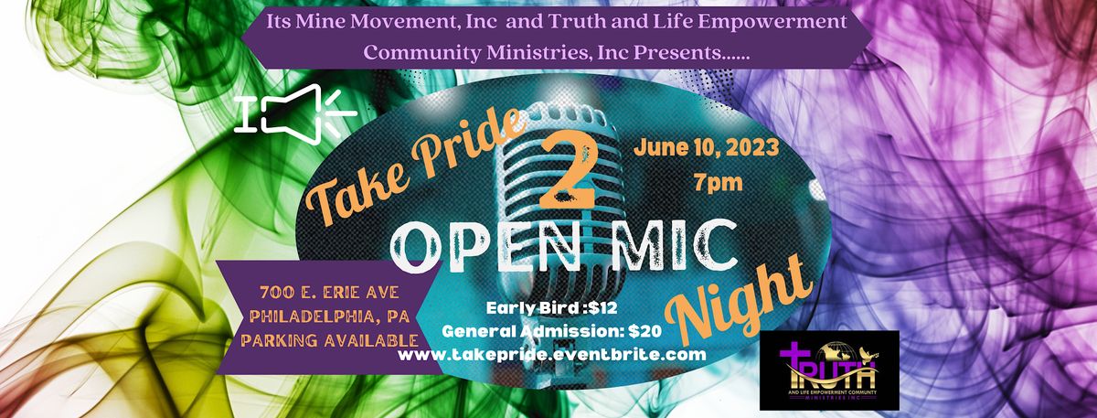 Take Pride Open Mic Night Fundraiser