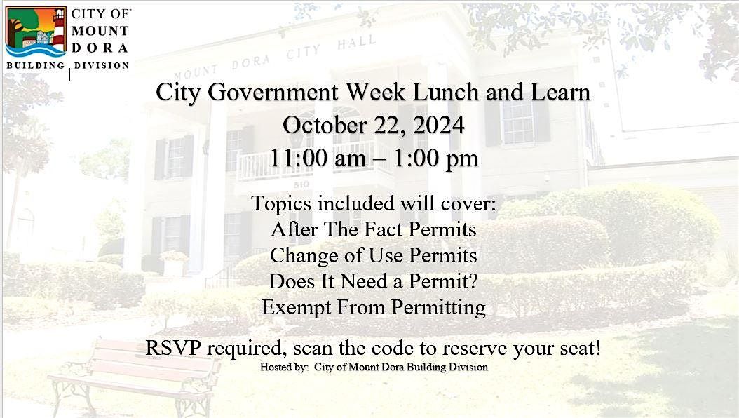 City Government Week Lunch & Learn