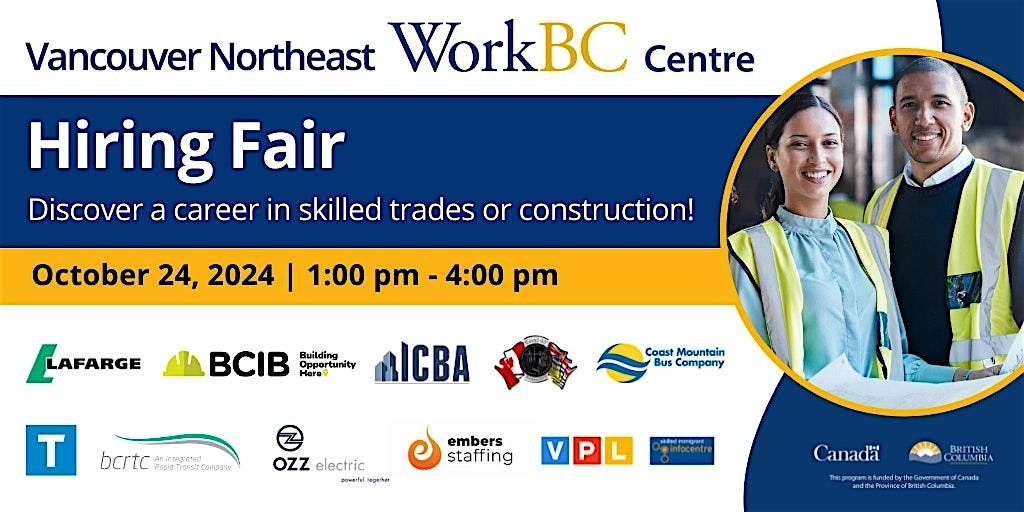 WorkBC Job Fair -Skilled Trades and Construction- NO REGISTRATION REQUIRED